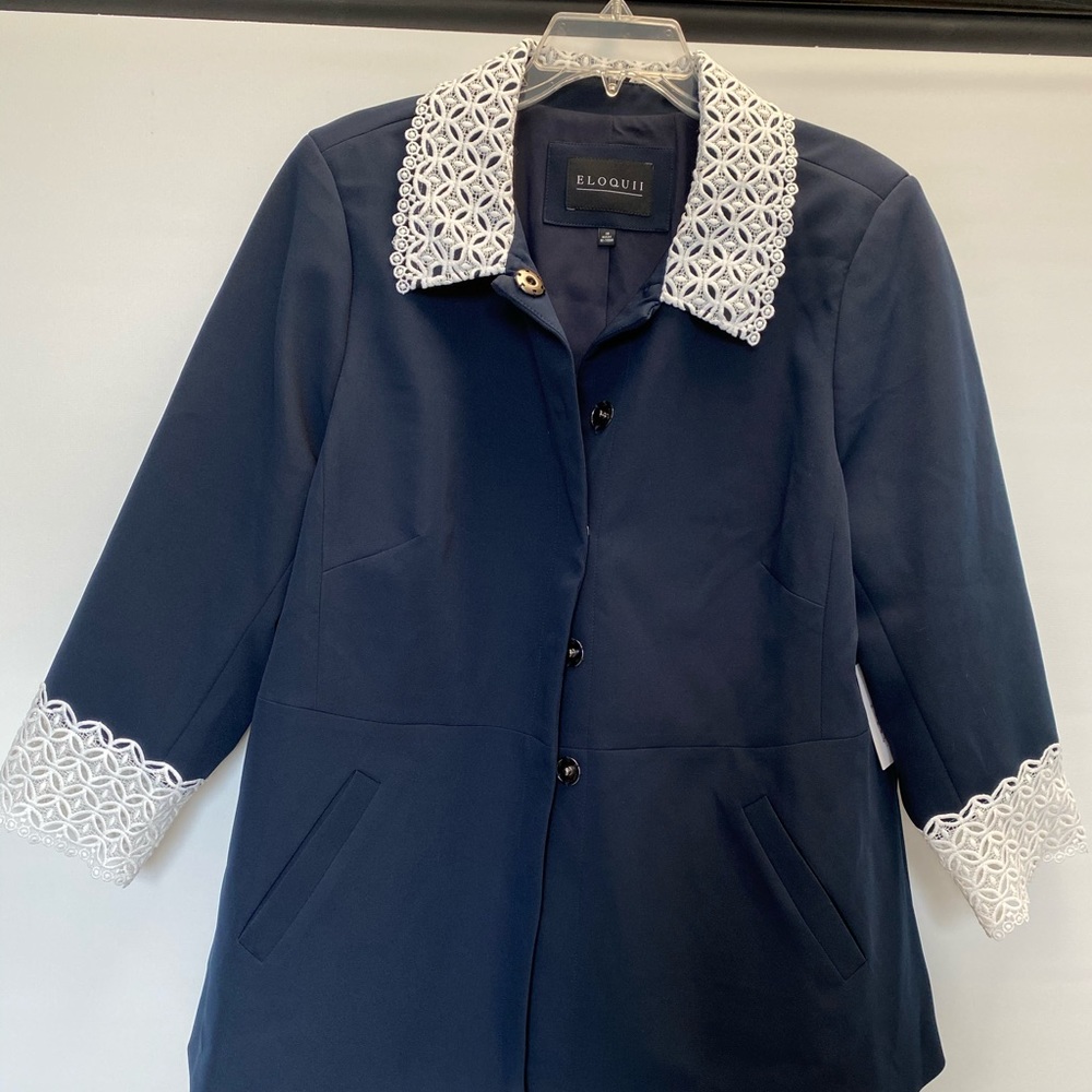 Eloquii Blue Lace Blazer